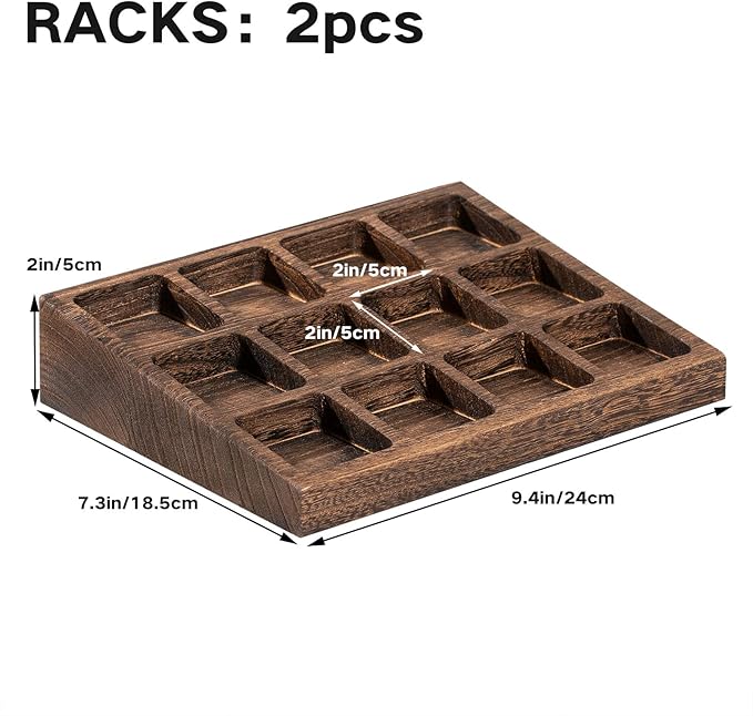 Yangbaga Glass Spice Jars with Labels: 24pc 4oz Square Seasoning Containers and 2pc Rack with Airtight Wood lid,Pepper Grinder,Funnel; Empty Spice Organizer Bottles for Kitchen Drawer Cabinet