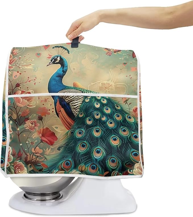 Peacock Mixer Cover | Lightweight Dust Protector for 6-8 Quart Kitchen Mixers | Extends Appliance Life & Enhances Home Kitchen Decor