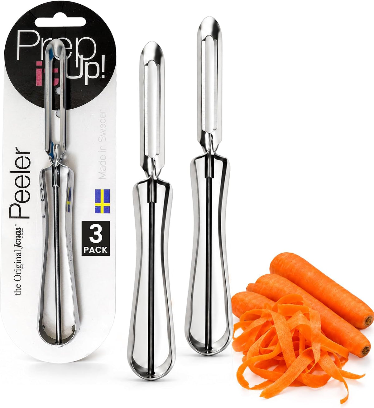 Original Jonas Vegetable Peeler for Kitchen - 3-Pack