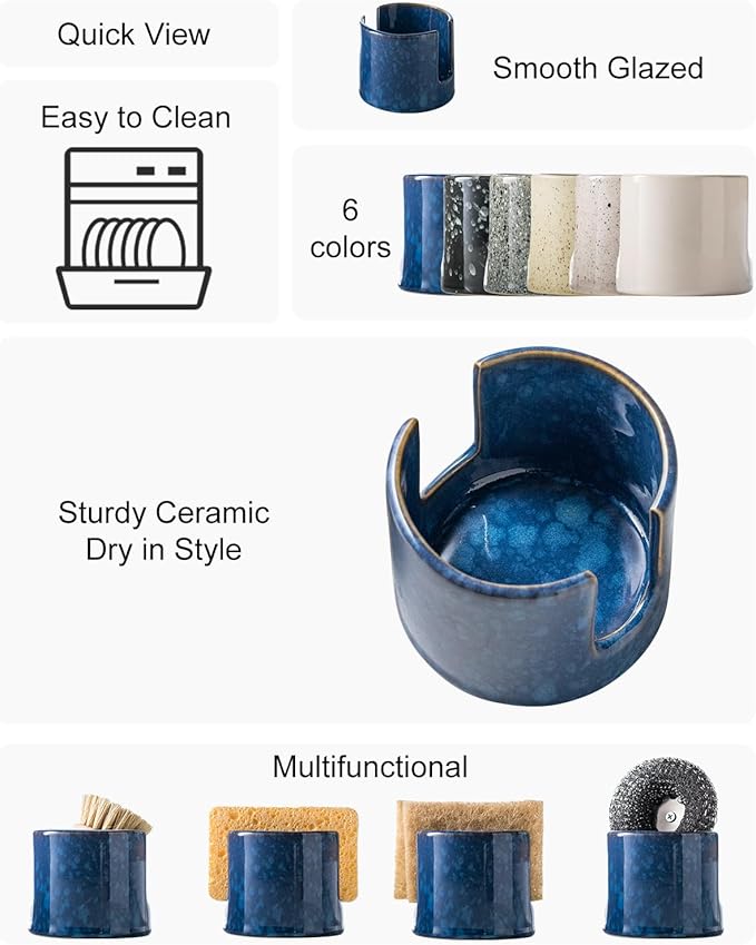 Zoeeker Kitchen Sponge Holder, Blue