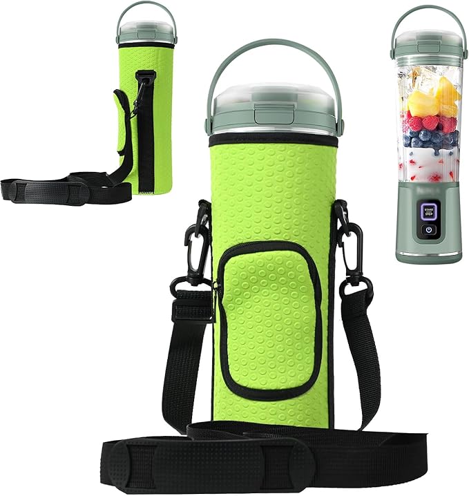 Storage Bag for Ninja Portable Blender Dust Cover Sleeve with Adjustable Shoulder for Ninja BC151NV/BC51NV/BC151BK/BC151CR/BC151EM/ BC151PR/BC151WH/BC155PS Blast Portable Blender (Green)