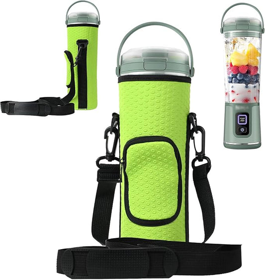 Storage Bag for Ninja Portable Blender Dust Cover Sleeve with Adjustable Shoulder for Ninja BC151NV/BC51NV/BC151BK/BC151CR/BC151EM/ BC151PR/BC151WH/BC155PS Blast Portable Blender (Green)