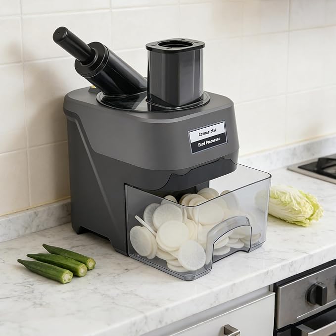 3 in 1 Commercial Vegetable Chopper, 100W Multifunctional Automatic Dicer Slicer Shredder Strip Cutter, Food Chopper Electric with Overheating Protection for Veggies & Fruits