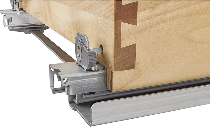 Rev-A-Shelf Maple Pullout Utensil Organizer with 3 Bins & BLUM Soft-Close Full Extension Slides, for Full-Height Base Cabinets, Adjustable Shelves, Min Opening Width of 5.5", 448UT-BCSC-5C