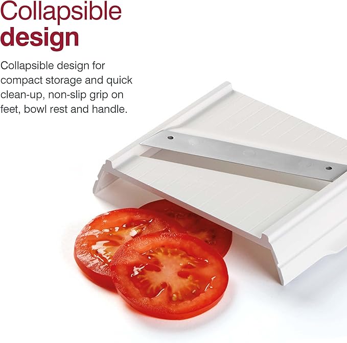 Zyliss Slicer - Food Cutter with Dishwasher Safe Blade & Pieces - Kitchen Tool for Easy & Effortless Slicing - Multipurpose Tool for Vegetables & More - 4-in-1 Slicer & Grater