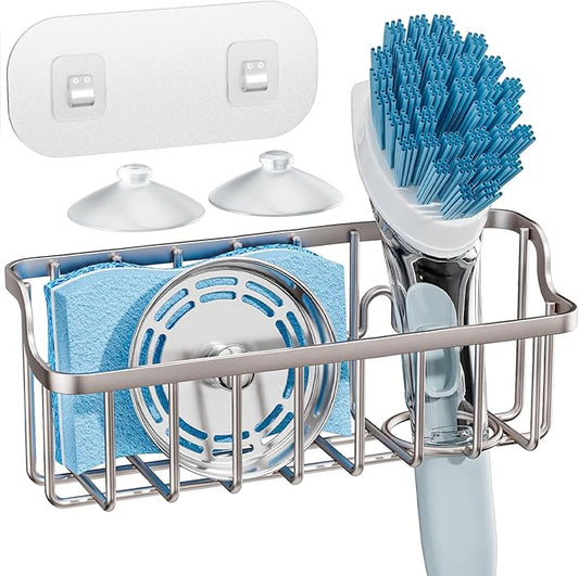Sponge Holder Sink Caddy, Sand Nickel