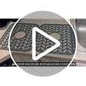 Silicone Sink Protectors for Kitchen Sink, 12" x 11" Mat for bottom of sink, Center Drain Hole, Protect from Stains, Scratches, Dishwasher Safe Grid for Kitchen (2 Pack, Gray)