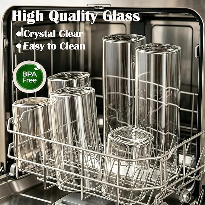 VIEWELLD 2.2 Qt Square Glass Storage Containers with Lids, Clear Food Storage Container Jar with Sealing Bamboo Lid Storage Containers for Pasta, Oats, Coffee, Flour, Sugar, Square Set-3Pack
