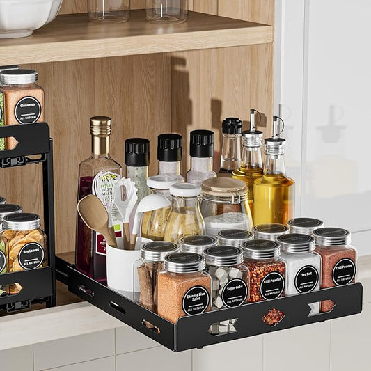Pull Out Spice Rack Organizer for Cabinet, Heavy Duty Spice Organizer