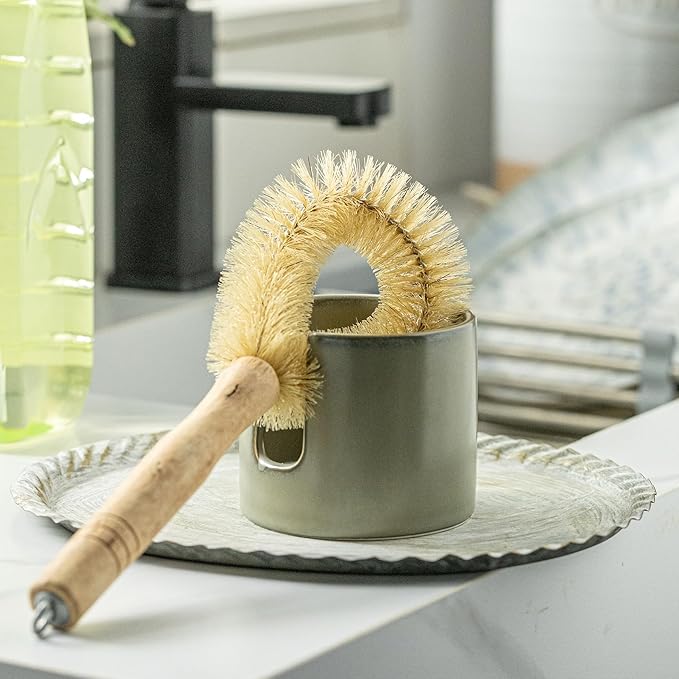 Zoeeker Sponge Holder, Ceramic Dish Sponge Drying Caddy for Kitchen Sink Scrubby Daddy Kitchen Organizer Cute Kitchen Accessories for Counter, Dark Green