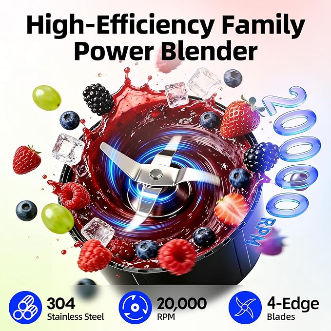 Personal Blender for Smoothies and Shakes, 2-in-1 Bullet Grinder with 24oz To-Go & 10oz Cup Portable Ice Crushing Mini, BPA-Free & Dishwasher Safe, Protein Shake Maker, Silver