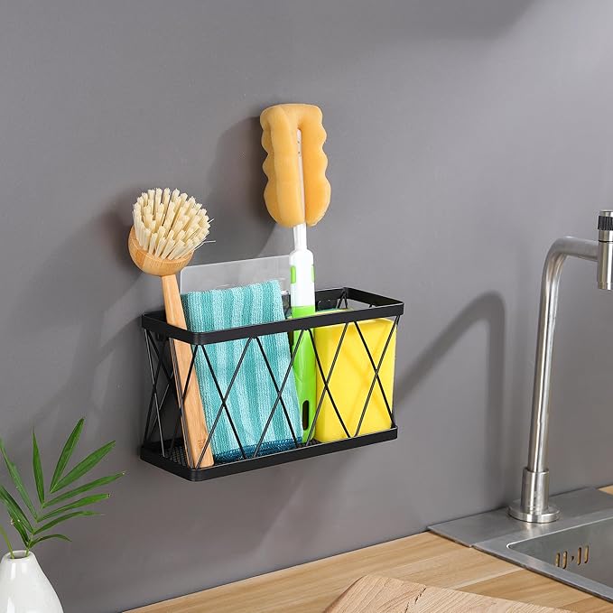 YIGII Cutting Board Holder + 3 Pack Adhesive Cabinet Door Organizer, Black Lid Storage Organizer with, Space Saving Lid Holder for Tupperware Storage Inside Cabinet, Pantry, Kitchen, Bathroom