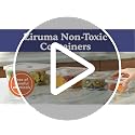 Non-Toxic Glass Food Containers with Lids, 4-Pack, 35 oz, Airtight, Beige