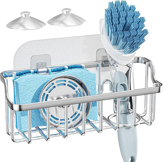 Sponge Holder Sink Caddy, Silver