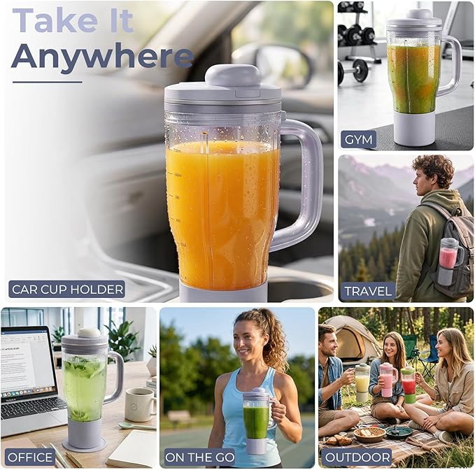 Personal Blender Accessories for Ninja Blendboss DB351PR, Leak-Proof Kit with Silicone Tumbler Boot, Spill Stopper & Sealing Ring, Cup not included (Lavender Lemonade)