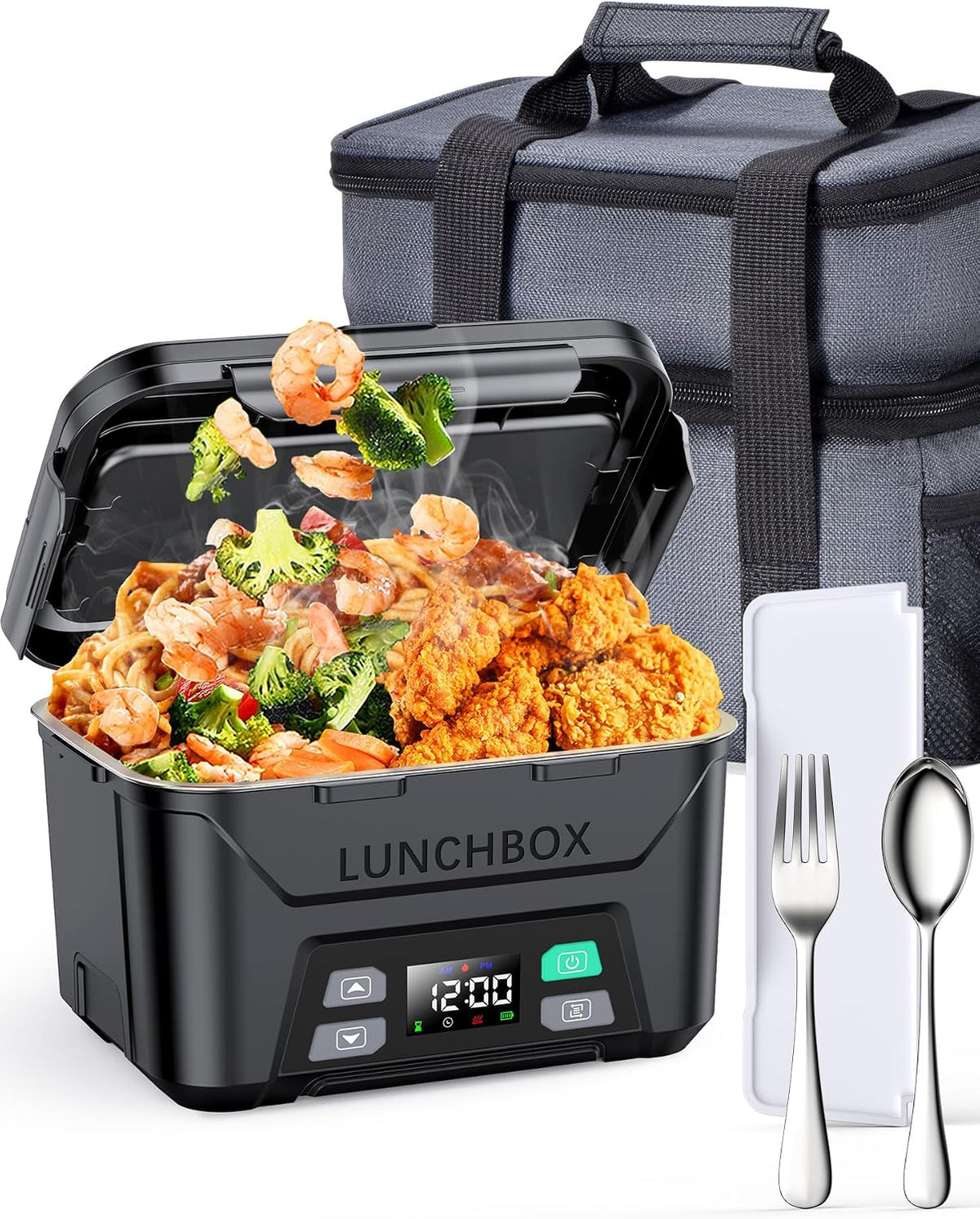 Cordless Electric Lunch Box for Adults 1.3L with Schedule Heating
