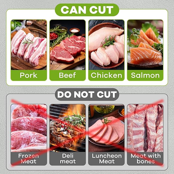 NIOSAV Fresh meat slicer,meat chopper,manual meat cutter,Food slices and minced fresh beef, pork, and mutton,2MM/4MM Cutting meat,Cut-Resistant Gloves