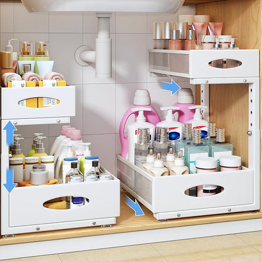 Under Sink Organizer, White, 1 Pack