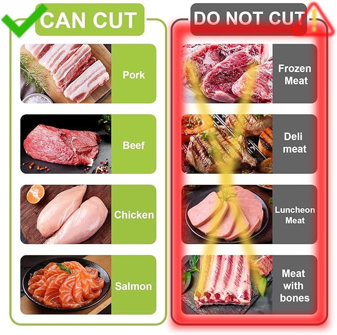 Fresh Meat Slicer, Manual Meat Slicer for Fresh Raw Meat, Meal Prep for the Week, Adjustable Thickness 2mm or 4mm, 17 Blades get 18 Meat Slices, Meat Cleavers can be Sliced, Striped, Diced -Gray