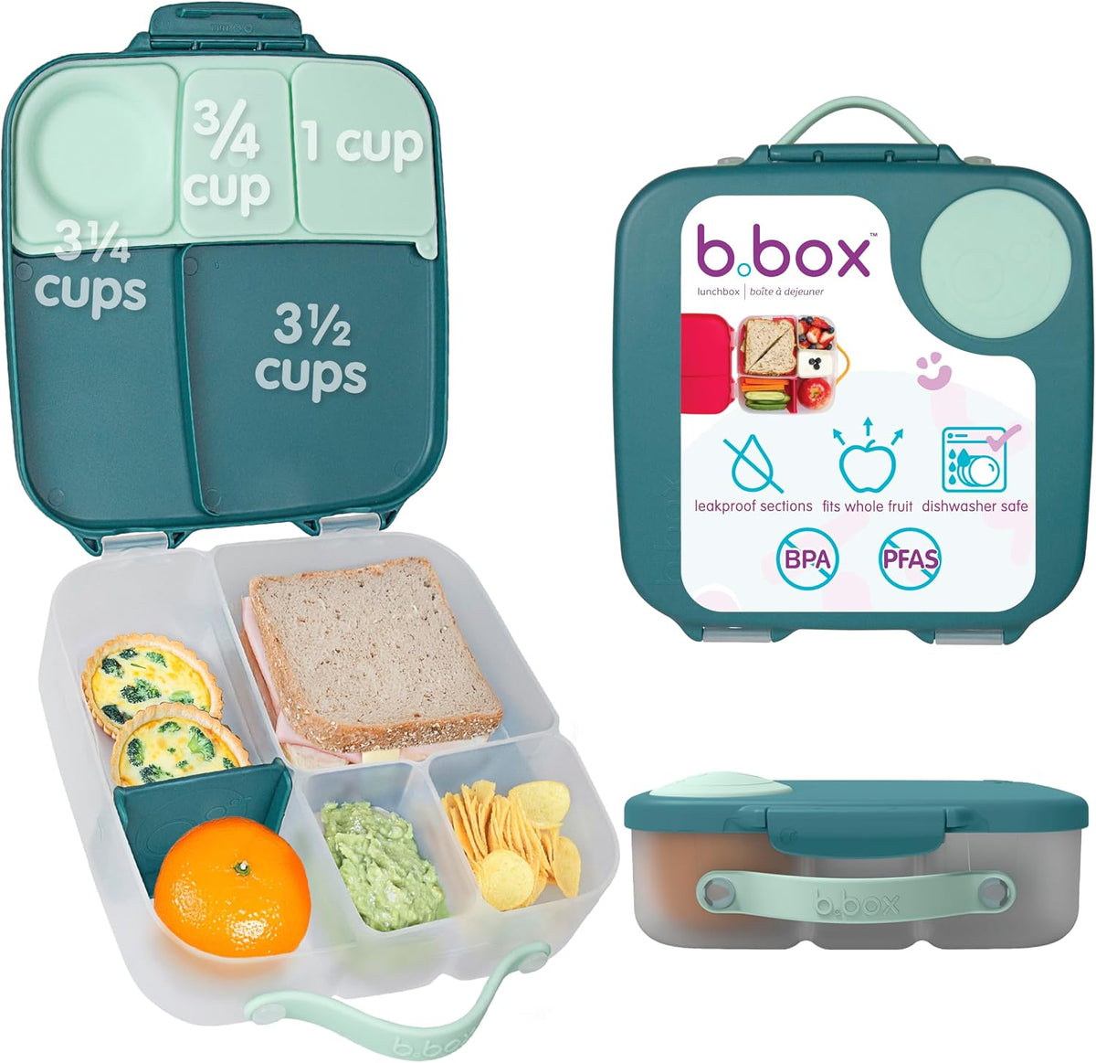 Lunch Box, 8.5 Cup Bento Box for All Ages, Snack Box, Food Containers