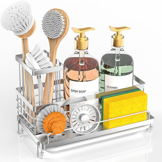 Cisily Stainless Steel Kitchen Sink Caddy Organizer