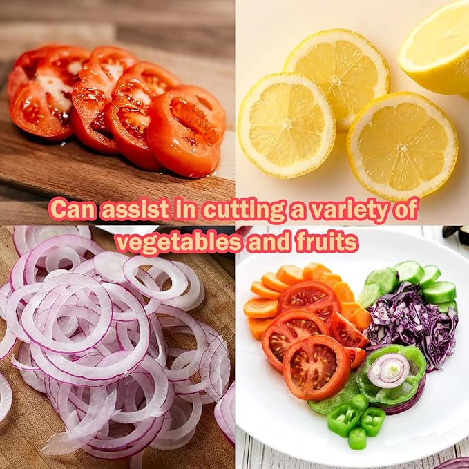 Hendiy Onion Slicer Holder, Large Stainless Steel Onion Holder for Slicing Tomato Cutter Vegetable Slicer Cutter Holder for Potato and Avocados, Eggs, Lemon, Assistant Tool