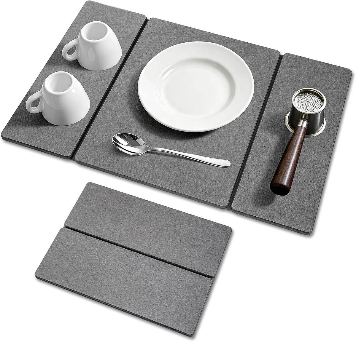 Stone Drying Mat for Kitchen Counter, Quick Dry Stone Dish/Bath Mat 24"x16"
