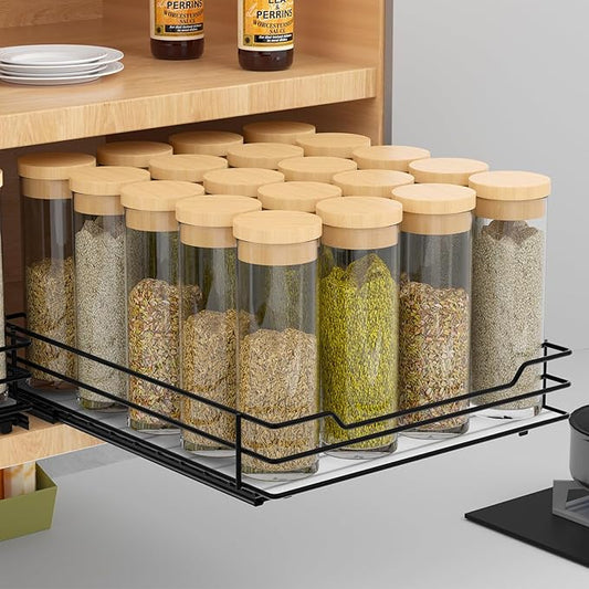 Pull Out Spice Rack Organizer for Cabinet, 8.5''Wx10.5''Dx2.5''H