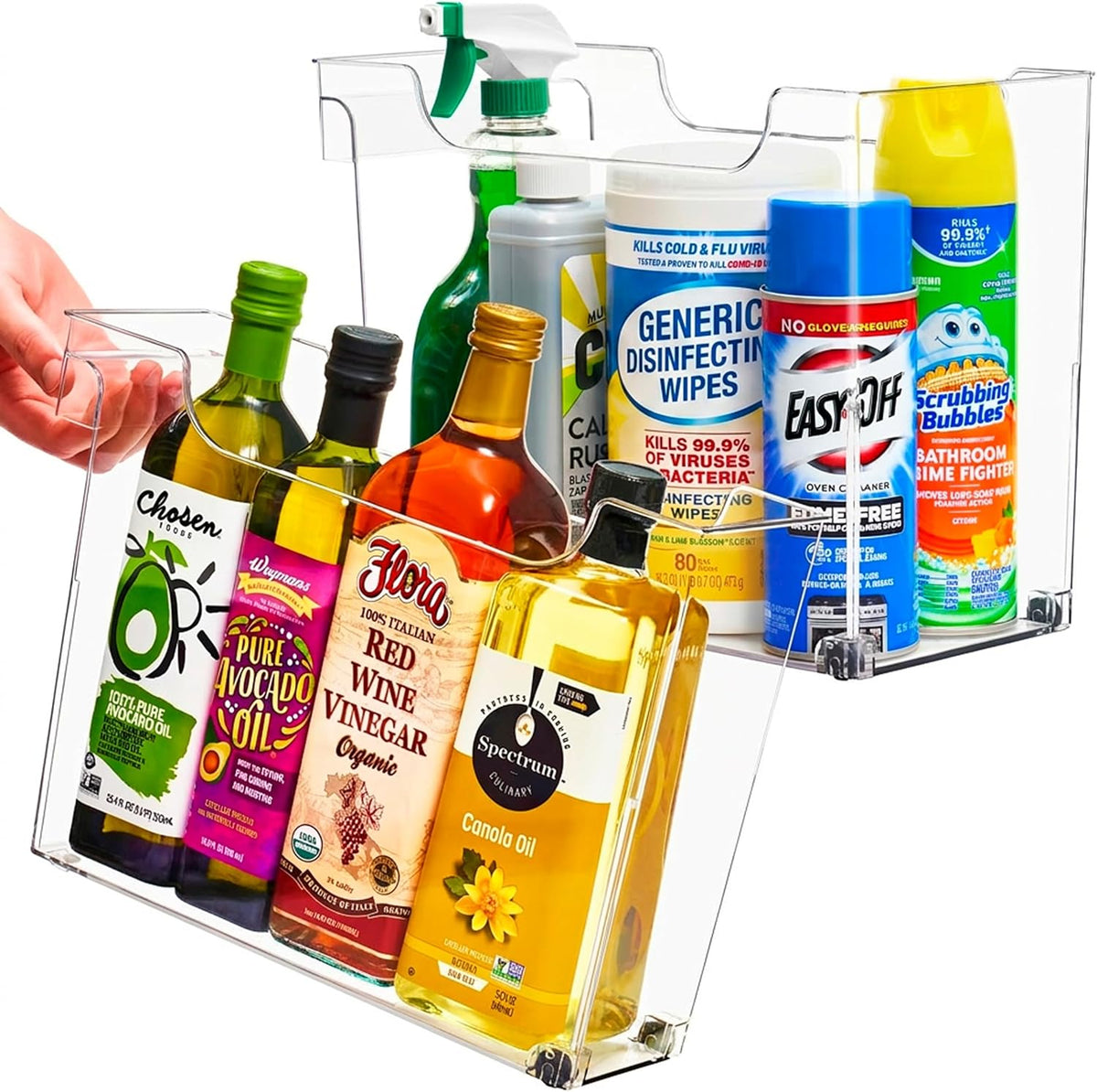 Under-Sink Organizer Bins with Wheels & Handles (2 Sizes)