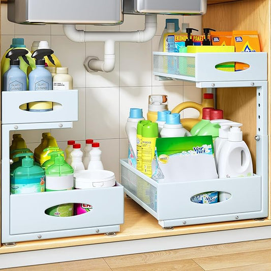Under Sink Organizer, Blue, 1 Pack
