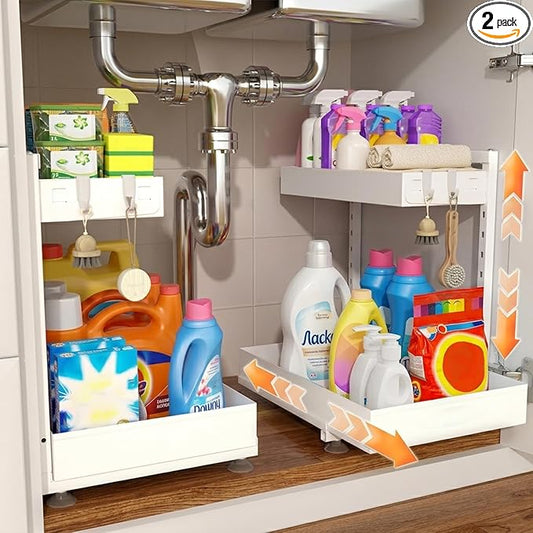 Under Sink Organizer, Cream White