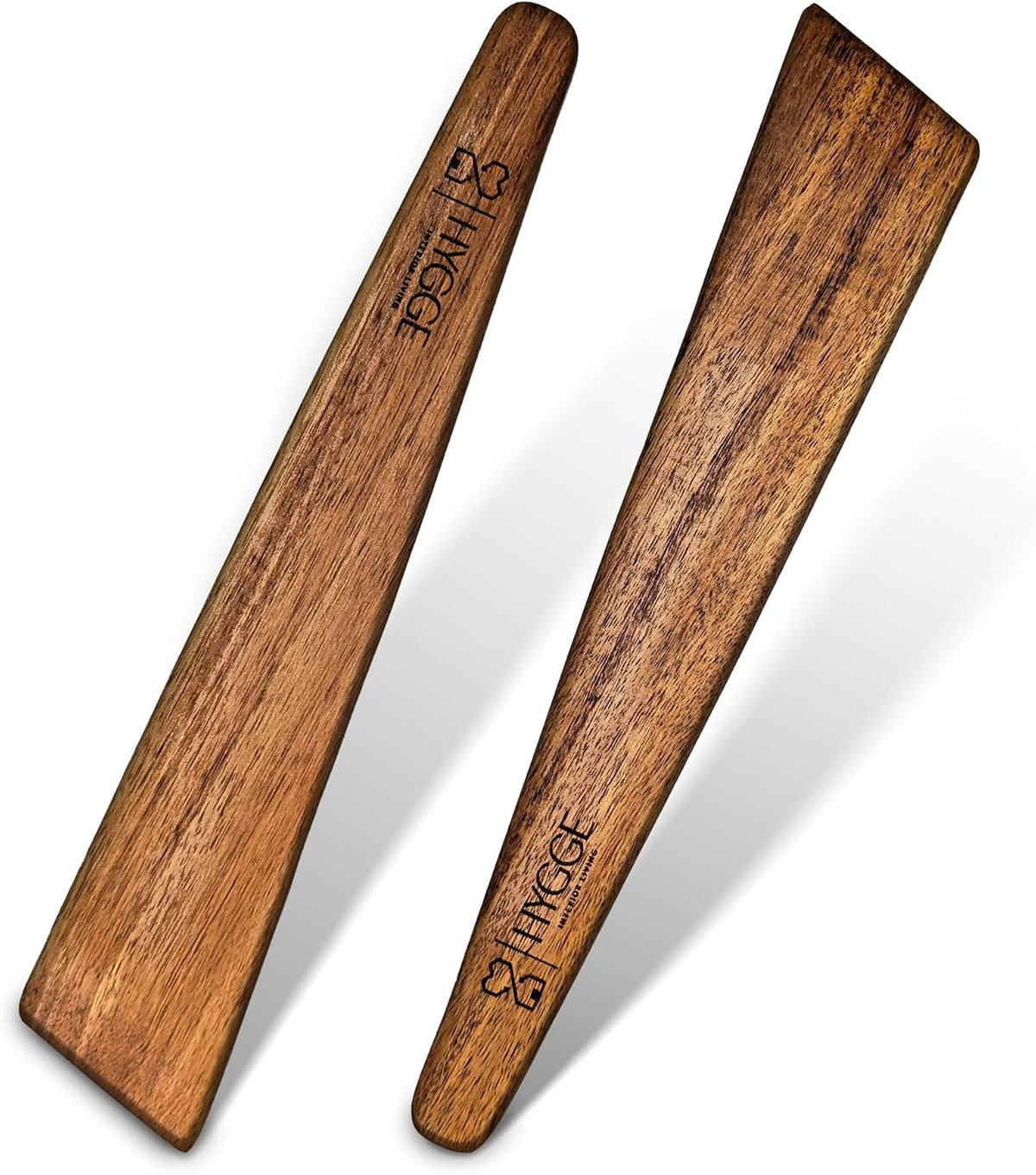 Acacia Wood Flat Spatula Wooden Turner - Set of 2