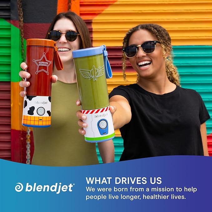 BlendJet 2 Portable Blender for Smoothies & Shakes - BlendJet Cordless Personal & Small Blender, USB-C Rechargeable & Self Cleaning - (Toy Story Woody, 16 oz.)