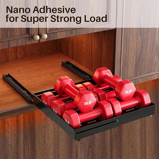 SNTD Pull Out Spice Rack for Upper Cabinet - Expandable Organizer with Smooth Ball Bearing Slides, No Drill Mounting Spice Storage for Kitchen (2 Pack, 7.2" to 12.9" W X 10" D X 2.2" H)