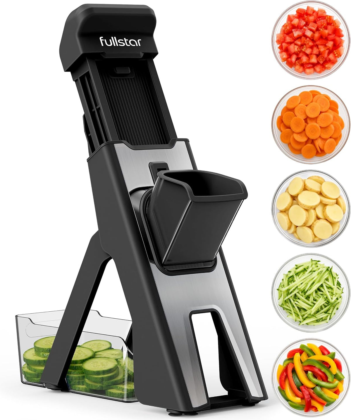Safer Mandoline Slicer for Kitchen Adjustable Veggie & Food Slicer