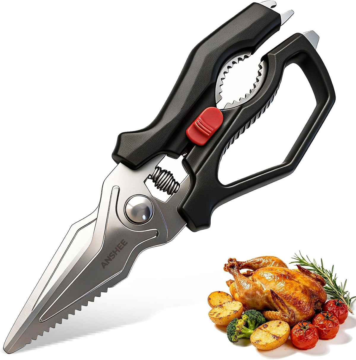 Heavy Duty Kitchen Scissors, Poultry Shears for Meat & Bone
