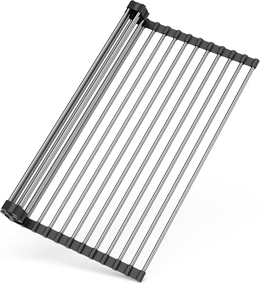 Dish Drying Rack, Roll Up Dish Drying Rack Over The Sink, 17" x 15.7"