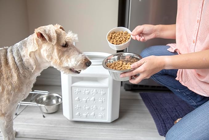Vittles Vault Pawprint Pet Food Storage Container For Dog Food
