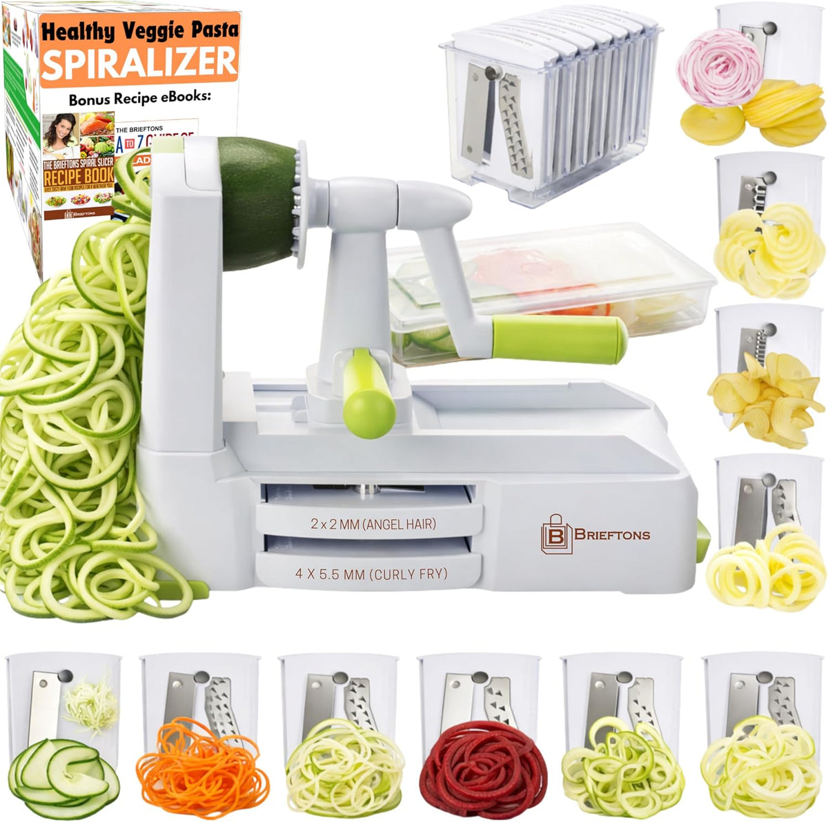 10-Blade Countertop Vegetable Spiralizer and Veggie Noodle Maker