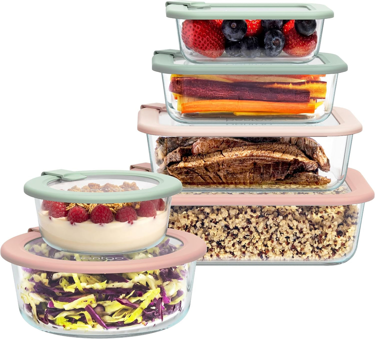 Signature Glass Food Storage Containers with Lids, 12 Piece Set