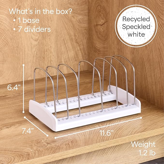 YouCopia StoreMore Adjustable Bakeware Rack with Steel Wires, Cookie Sheet Baking Pan and Tray Organizer for Kitchen Cabinet and Pantry Storage, Premium Edition