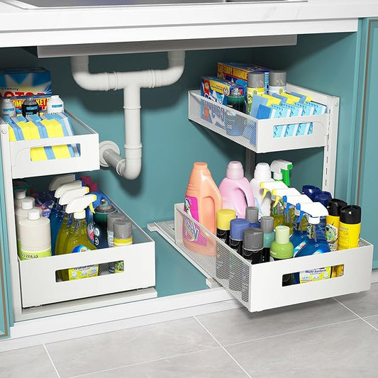 Under Sink Organizer, Bathroom Organizers and Storage, 2PCS