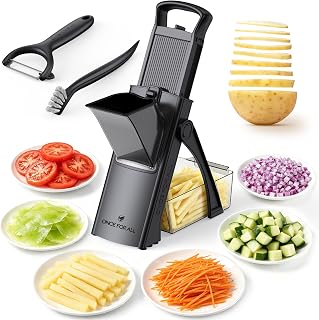 Safe Mandoline Slicer Plus with Peeler, Bigger Size, Black