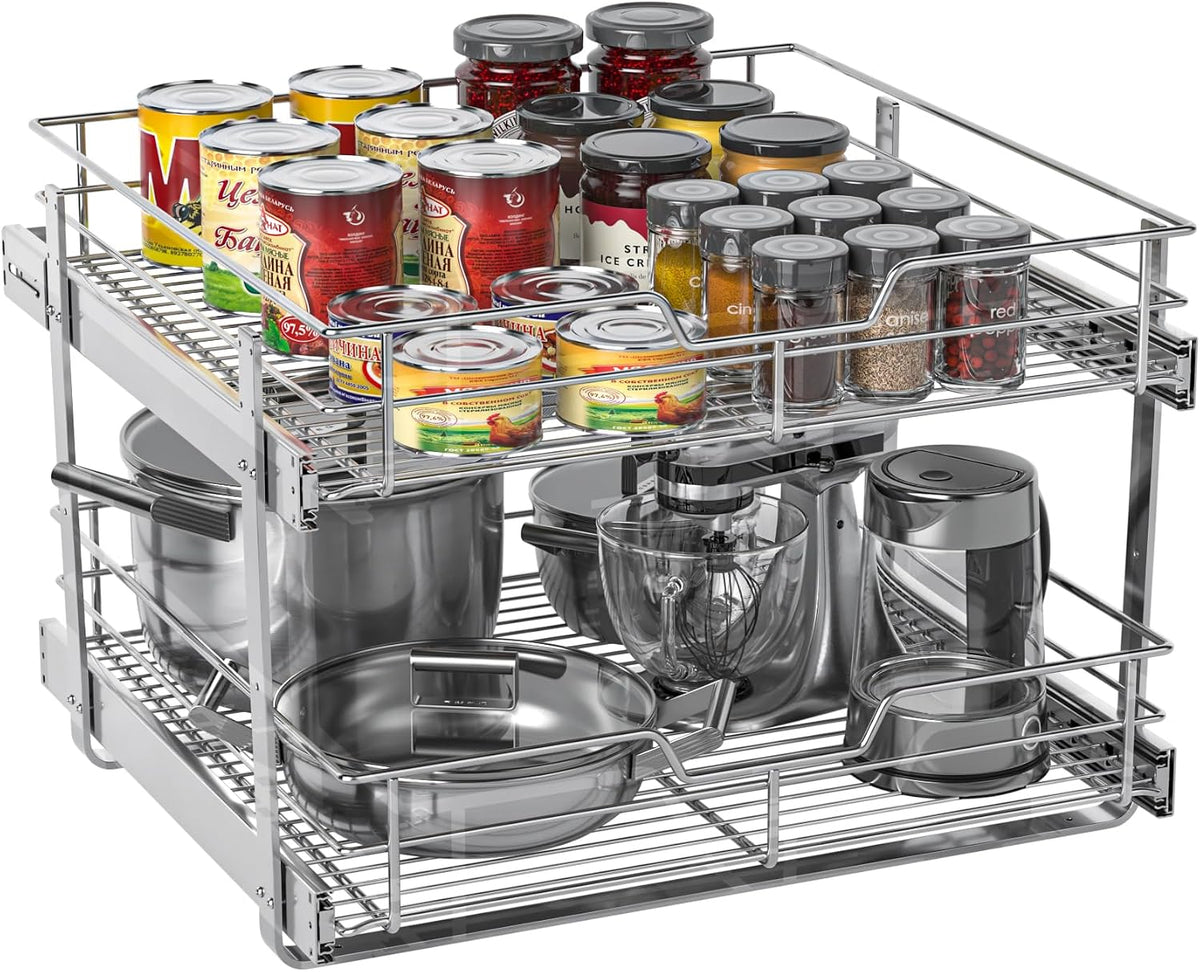 Pull Out Cabinet Organizer,24¼'' Slide Out Kitchen Organizers and Storage