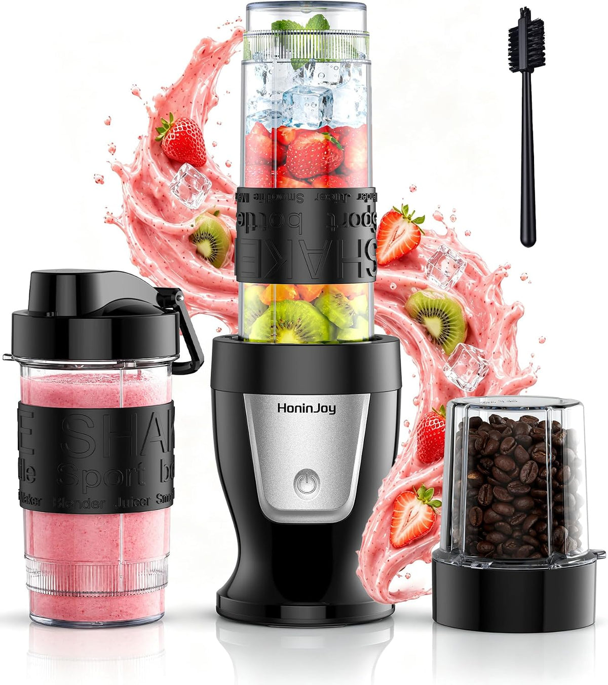 Smoothie Blender and Grinder Combo, 10-Piece Blenders Shakes