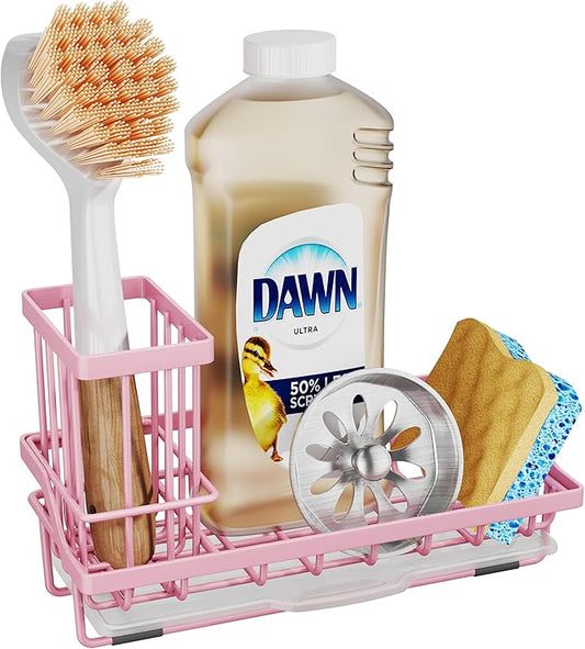 Sink Caddy Sponge Holder, Pink