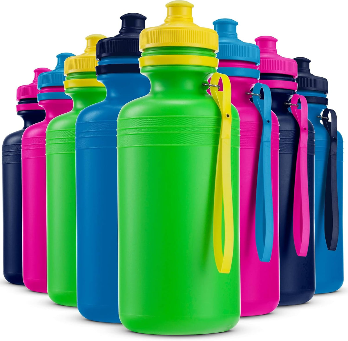 Bulk Water Bottles for Kids (12-Pack) 18oz Reusable Bottle Party Favors