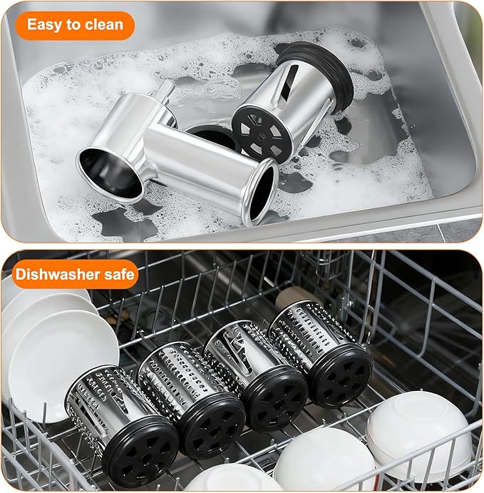 Stainless Steel Slicer Shredder Attachments for Stand Mixers, Vegetable Shredder, Cheese Grater, Salad Maker, Food Slicers Chopper Grinding Powder Accessories