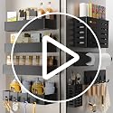 Magnetic Spice Rack for Refrigerator Black, 7 Pack