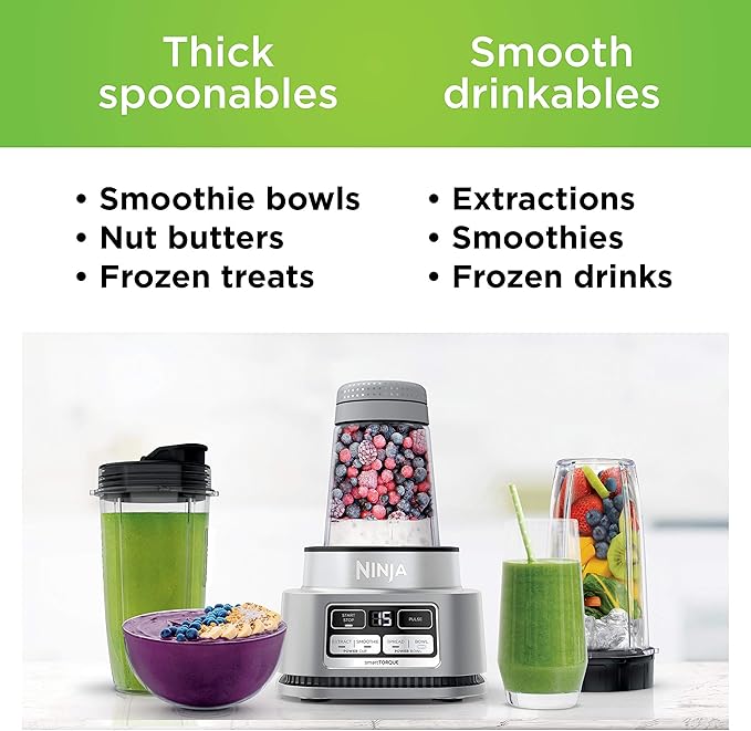 Ninja Foodi SS100 Smoothie Bowl Maker & Nutrient Extractor 1100W Blender SS101 (Renewed) (Ninja Foodi SS101)